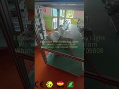 ATEX Sertifikalı Patlamaya Dayanıklı Yüksek Tavan Aydınlatma - 200W=500W Depolar için Parlaklık