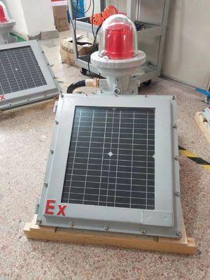 Patlama Dayanıklı Güneş LED Engelleme Işığı Tehlikeli Alanlar İçin IP65