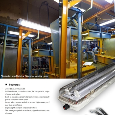 Endüstriyel Patlamaya Dayanıklı Floresan Armatür | ATEX/IECEx Onaylı | Korozyon Önleyici, Yüksek CRI, Tehlikeli Bölgeler için IP66