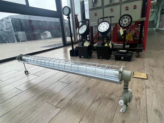 Islak Ortamlar için Bölge 21 ve 22 Korozyona Dayanıklı Ex Db Eb IIC T6 Gb, Ex Tb IIIC T80°C Db Dayanıklı ATEX Patlamaya dayanıklı LED Lineer Işık Fikstürü 100lm/w IP66