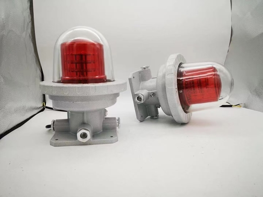 Yüksek Kaliteli Kırmızı/Şeffaf 5-40w Patlama Güvenli Havacılık Engellilik Işığı Tehlikeli Alanlar İçin Uçak Uyarısı Işığı