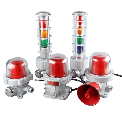 Güçlü Çarpışma Direnci 220VAC 50HZ 120-180db Patlama Kanıtlı Alarm Fenerleri IIA IIB IIC Patlayıcı gaz ortamı için