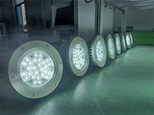 Ex Kanıtlı Yüksek Körfez Işığı 180lm/w ATEX korozyona dayanıklı IP66 LED Dış Tavan Işığı 50W-250W