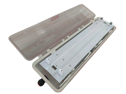 Alev geçirmez LED Floresan Işığı Ex d ATEX IECEx tehlikeli alanlar için IP66 derecesi 53W 100lm/w