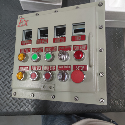 ATEX CNEX derecesi Ex d Alev geçirmez Panel Kutusu Kapalı IP66 WF2 Özel Kablo Girişi ile Tehlikeli Alanlar için 295Vac