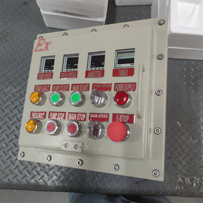 ATEX CNEX derecesi Ex d Alev geçirmez Panel Kutusu Kapalı IP66 WF2 Özel Kablo Girişi ile Tehlikeli Alanlar için 295Vac