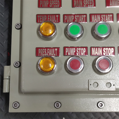 ATEX CNEX derecesi Ex d Alev geçirmez Panel Kutusu Kapalı IP66 WF2 Özel Kablo Girişi ile Tehlikeli Alanlar için 295Vac