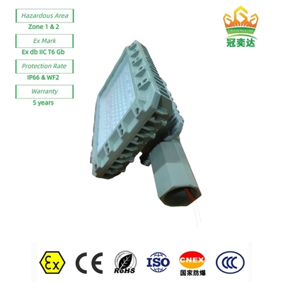 ATEX derecelendirilmiş ExProof LED Sokak Işıkları WF2 IP66 CREE boncukları Bölge 1 Petrol Alanı/Deniz 180lm/w 295≤V