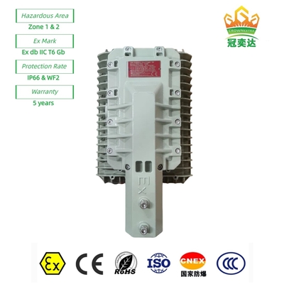 ATEX derecelendirilmiş ExProof LED Sokak Işıkları WF2 IP66 CREE boncukları Bölge 1 Petrol Alanı/Deniz 180lm/w 295≤V