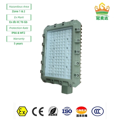 ATEX derecelendirilmiş ExProof LED Sokak Işıkları WF2 IP66 CREE boncukları Bölge 1 Petrol Alanı/Deniz 180lm/w 295≤V