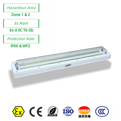IP66 Patlama Karşıtı Flüoresan Işıklandırma ATEX/IECEx.