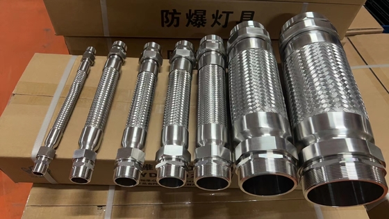 ATEX/IECEx Ex d Patlama geçirmez esnek boru ′′ 1⁄2 "PVC kaplı paslanmaz çelik, Bölgeler 1/2 ve 21/22 için IP66