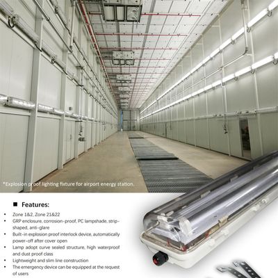 ATEX Sertifikalı Patlama Dayanıklı T5 LED Çapa    18W & 36W Tüp, Petrol & Gaz & Kimyasal için IP66 Su geçirmez