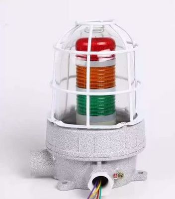 ATEX Sesli Görsel Alarm Siren Kırmızı 90db 24v Dc Ip66 Patlama Kanıtlı LED Kırmızı Sarı Sinyal Alarm Uyarı Fenerleri