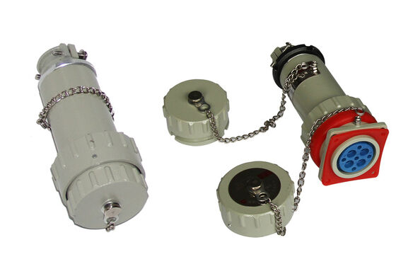 IP66 Koruma Seviyesi Patlama Güvenli fiş ve soket Rated Current 63A Brass Coating Silver Core Feature Hazardous Environments için Uygun