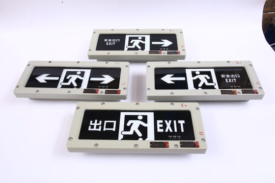 Su geçirmez Alüminyum Alaşımı IP66 Patlama Güvenli LED Acil Durum Uyarı Işığı CE ATEX 3W Patlama Güvenli LED Çıkış İşareti Işığı